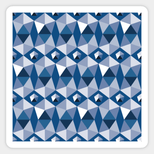 Pattern of abstract blue pentagons Sticker